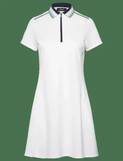 Kvinnor Ralph Lauren Golf Klänningar & Kjolar|Stretch Piqué Quarter-Zip Polo Dress - Klänningar