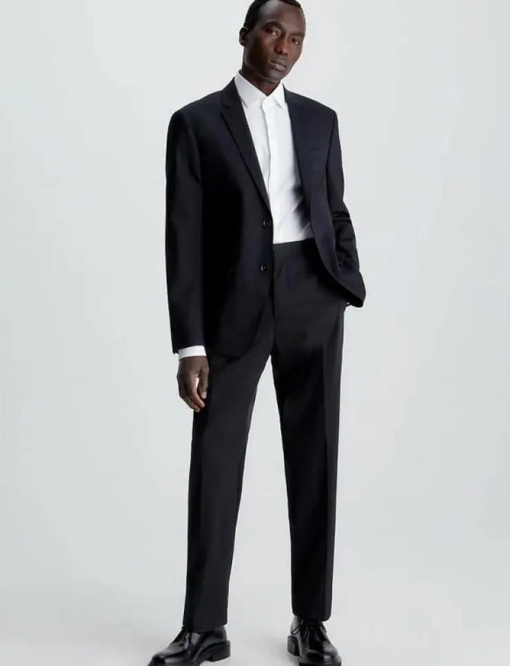 Calvin Klein STRETCH WOOL SLIM SUIT BLAZER - Enkelknäppta kavajer| Jackor & Rockar|Kostymer & Kavajer