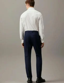 Calvin Klein Byxor|STRETCH WOOL SLIM SUIT PANT - Kostymbyxor