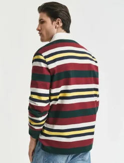 GANT STRIPED HEAVY RUGGER - Långärmade pikéer| Pikéer
