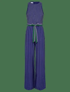 Mango Striped jumpsuit with belt - Jumpsuits|Kvinnor Jumpsuits