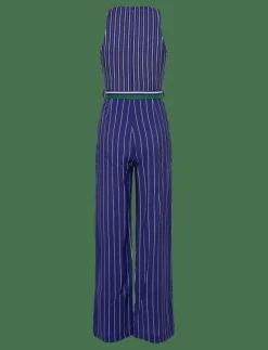 Mango Striped jumpsuit with belt - Jumpsuits|Kvinnor Jumpsuits