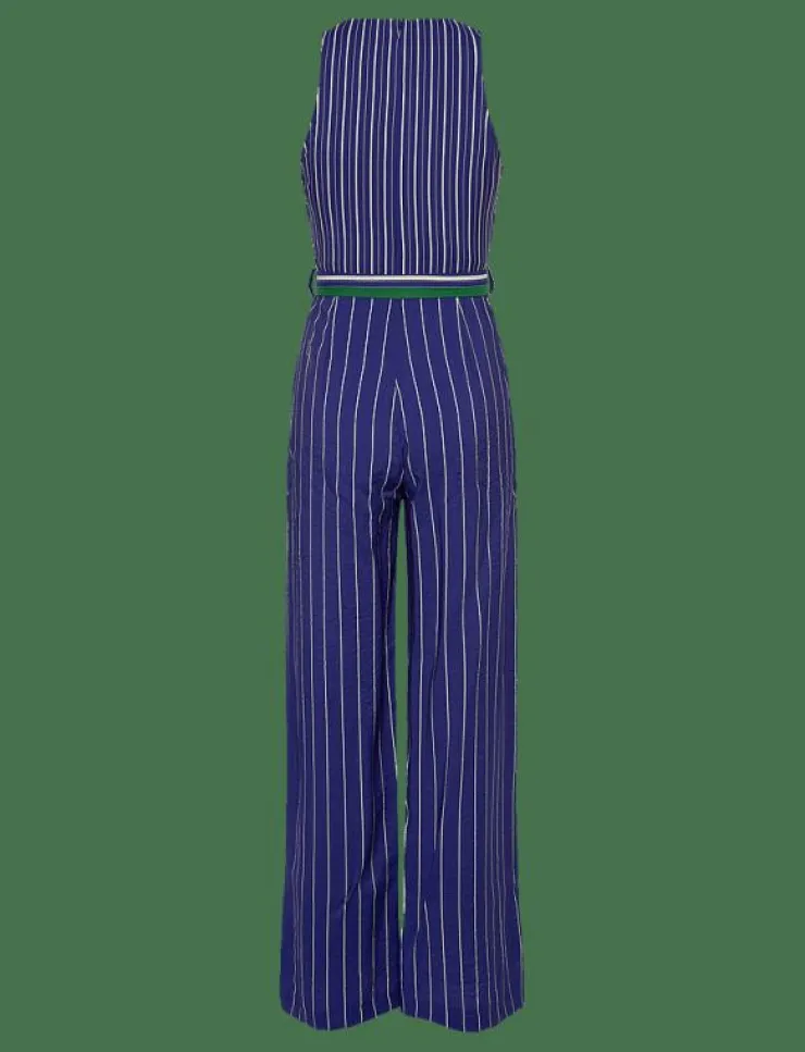 Mango Striped jumpsuit with belt - Jumpsuits|Kvinnor Jumpsuits