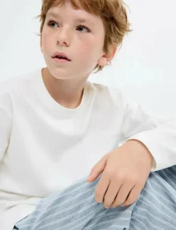 Mango Striped long pyjamas - Set|Barn Sovplagg