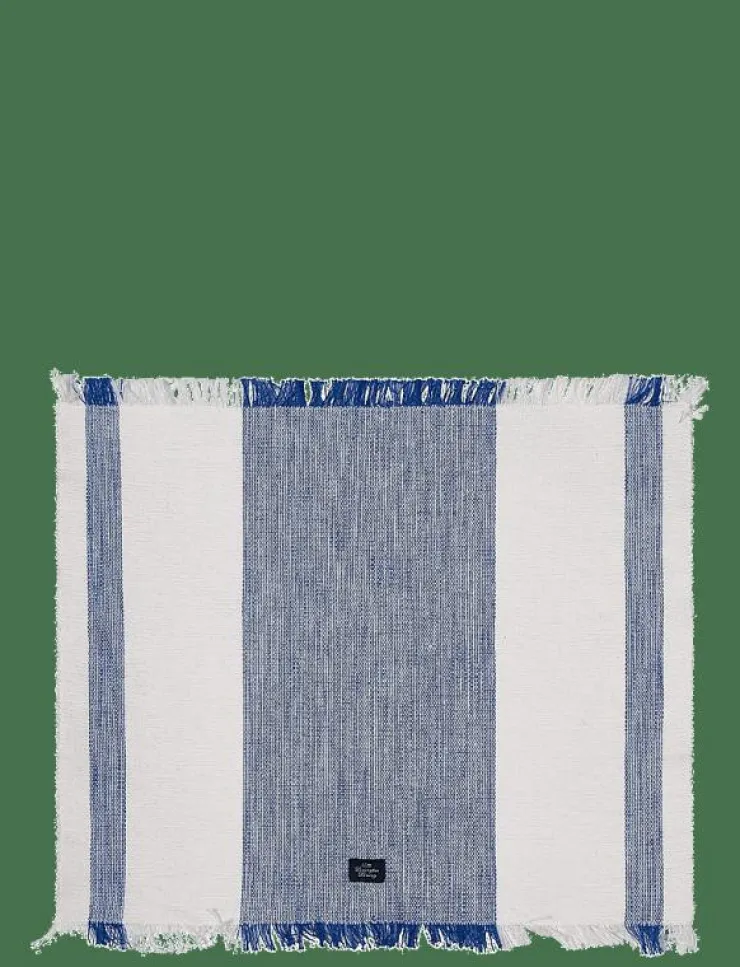 Lexington Home Striped Organic Cotton Placemat with Fringes - Dukar & löpare| Kökstextilier|Textilier