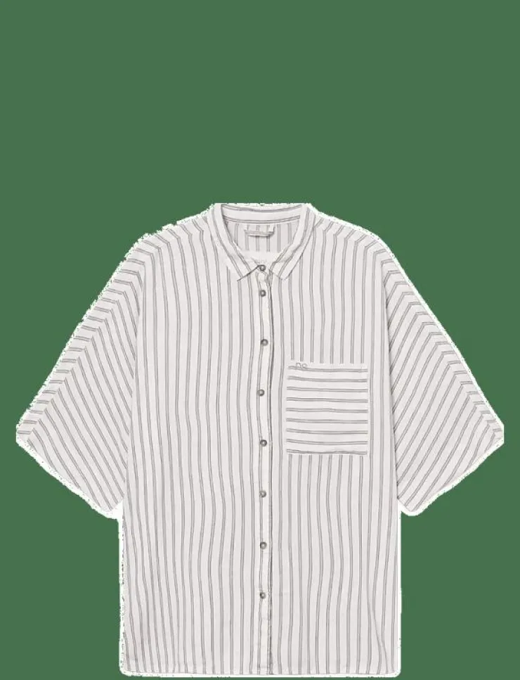 Kvinnor Rethinkit Studios Toppar & T-Shirts|Striped Shortsleeved shirt PJ - Skjortor