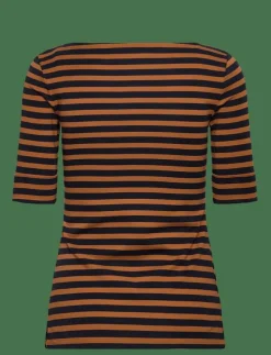 Lauren Ralph Lauren Striped Stretch Cotton Boatneck Tee - T-shirts|Kvinnor T-Shirts & Toppar