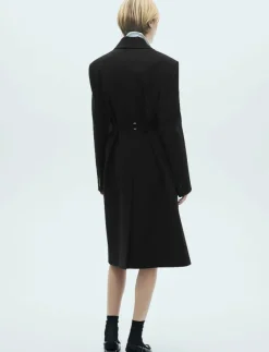 Mango Structured double fabric coat with belt - Ullkappor|Kvinnor Jackor & Kappor