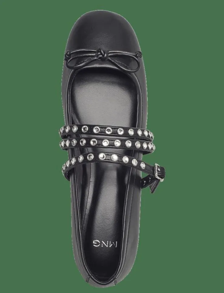 Mango Studded ballet flats with straps - Ballerinas|Kvinnor Ballerinaskor