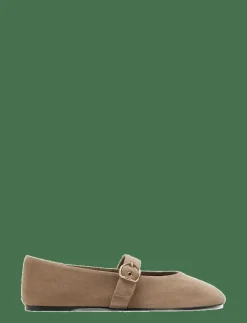 Mango Suede leather ballet flats - Ballerinas|Kvinnor Ballerinaskor & Slip-Ons|Ballerinaskor