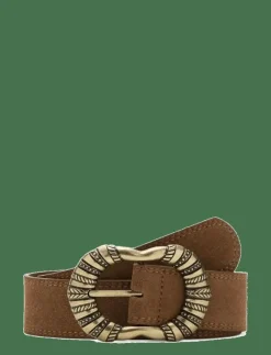 Mango Suede leather belt with engraved buckle - Skärp|Kvinnor Bälten