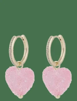 SNÖ of Sweden Sugar hearts pendant ear - Onesize - Hoops|Kvinnor Smycken