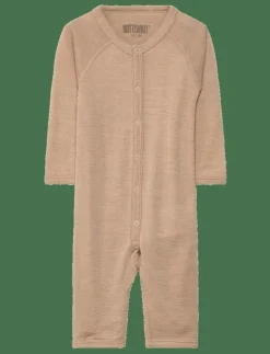 Barn Huttelihut Bodysuits|Suit LS Wool - Långärmad bodysuit