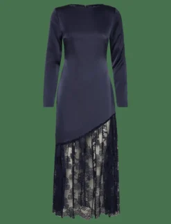 Malina Suki Diagonal Cut Lace Midi Dress - Midiklänningar|Kvinnor Klänningar