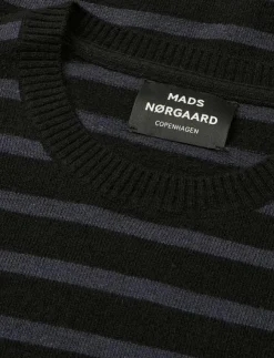 Mads Nørgaard Super Wool Karsten Stripe Knit - Rundhalsad| Stickat
