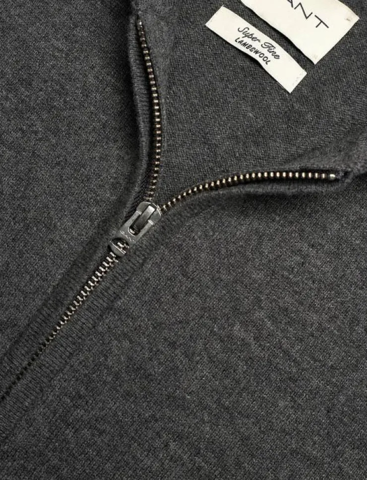 Kvinnor GANT Kläder|SUPERFINE LAMBSWOOL ZIP HOODIE - Huvtröjor
