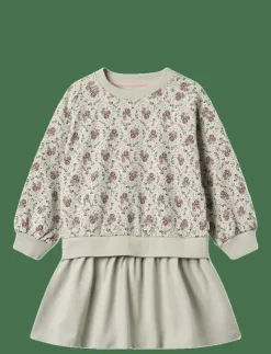 Barn Wheat Klänningar & Kjolar|Sweat Dress L/S Maggie - Långärmade vardagsklänningar