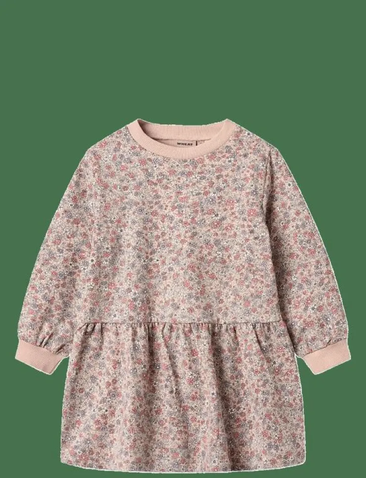 Barn Wheat Klänningar & Kjolar|Sweat Dress L/S Zenia - Långärmade vardagsklänningar