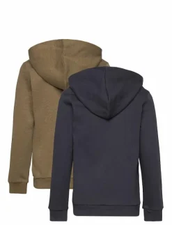 Minymo Sweat Jacket w. hood (2-pack) - Huvtröjor|Barn Flerpack
