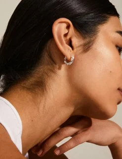 Kvinnor Pilgrim Smycken|TAFFY recycled medium size swirl hoop earrings - Hoops