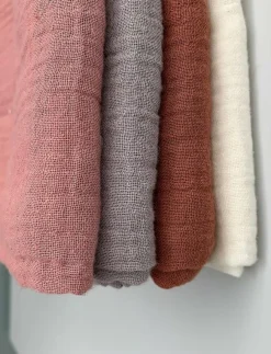 Barn Rätt Start Sova|Hälsa & Hygien|Tax EKO, Muslinfiltar, 4-pack, brick/ - Skötbäddar