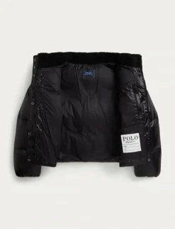 Barn Ralph Lauren Kids Jackor|Teddy Fleece–Trim Down Boxy Jacket - Dunjackor & fodrade jackor