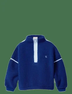 Calvin Klein TEDDY HALF ZIP SWEATSHIRT - Jackor|Barn Fleecekläder