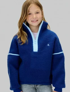 Calvin Klein TEDDY HALF ZIP SWEATSHIRT - Jackor|Barn Fleecekläder