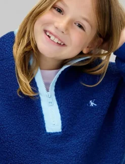 Calvin Klein TEDDY HALF ZIP SWEATSHIRT - Jackor|Barn Fleecekläder