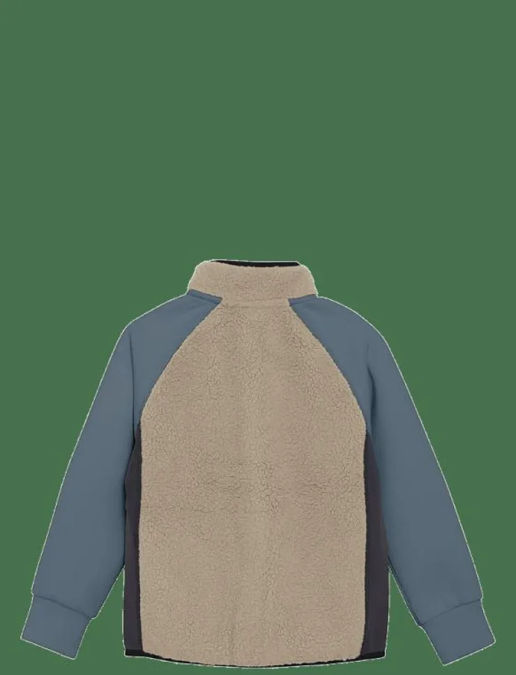 Barn Color Kids Fleecekläder|Teddy Jacket W. Fleece Sleeves - Jackor