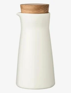 Iittala Kannor & Karaffer|Teema karaff 20 cl med trälock vit - Mjölkkannor