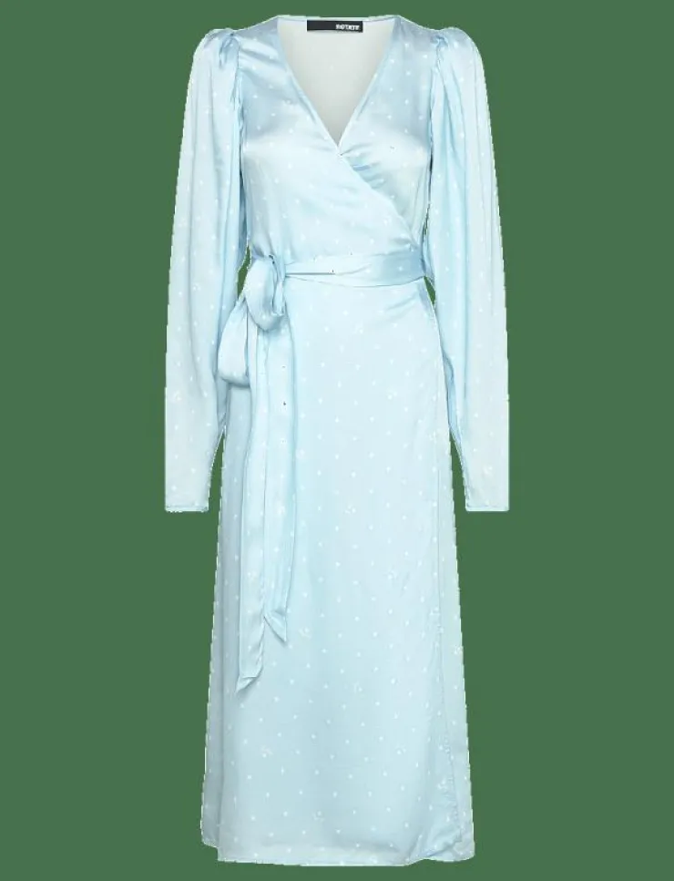 ROTATE Birger Christensen TEXTURED MIDI WRAP DRESS - Omlottklänningar|Kvinnor Klänningar