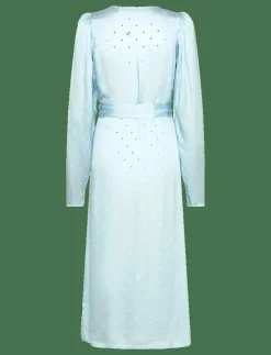 ROTATE Birger Christensen TEXTURED MIDI WRAP DRESS - Omlottklänningar|Kvinnor Klänningar