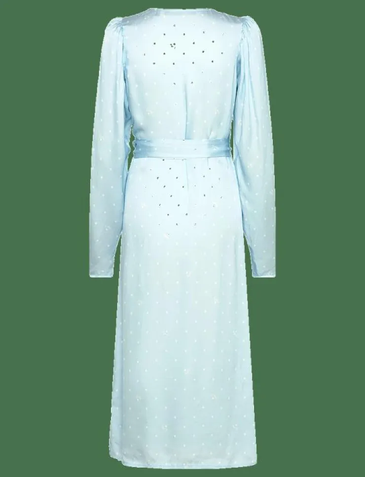 ROTATE Birger Christensen TEXTURED MIDI WRAP DRESS - Omlottklänningar|Kvinnor Klänningar