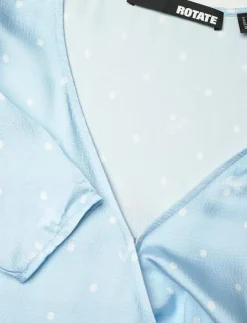 ROTATE Birger Christensen TEXTURED MIDI WRAP DRESS - Omlottklänningar|Kvinnor Klänningar
