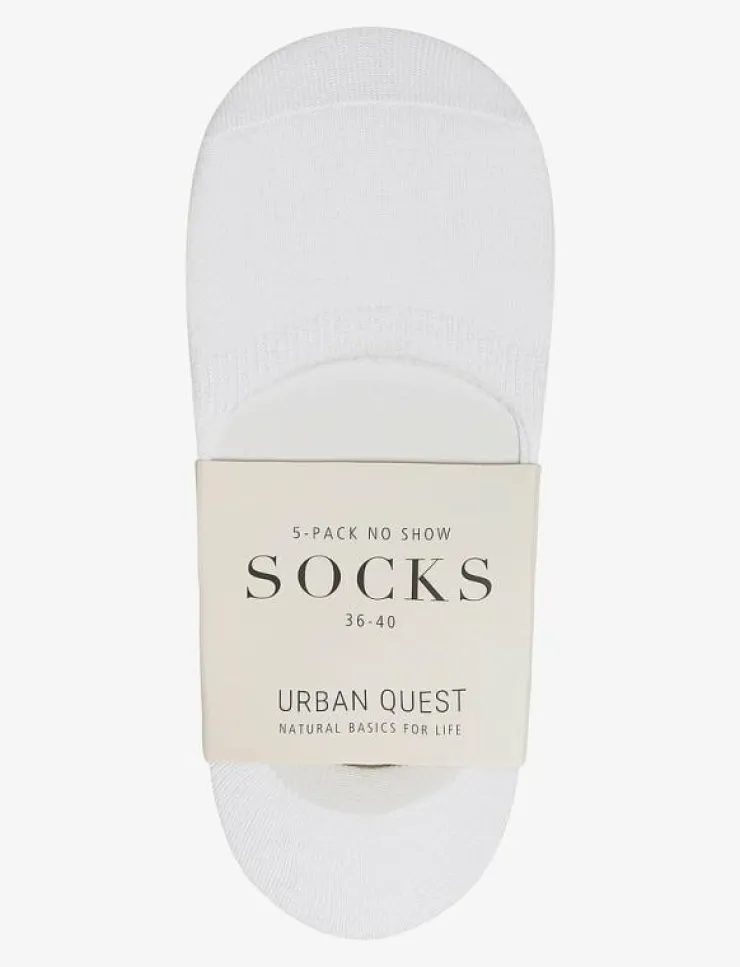 Kvinnor URBAN QUEST Strumpor|THE BAMBOO WOMEN NO SHOW SOCKS 5-PACK - Strumpor