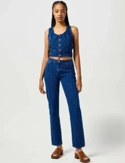 Kvinnor Wrangler Denimkläder|Västar|THE SHIRT - Jeansvästar