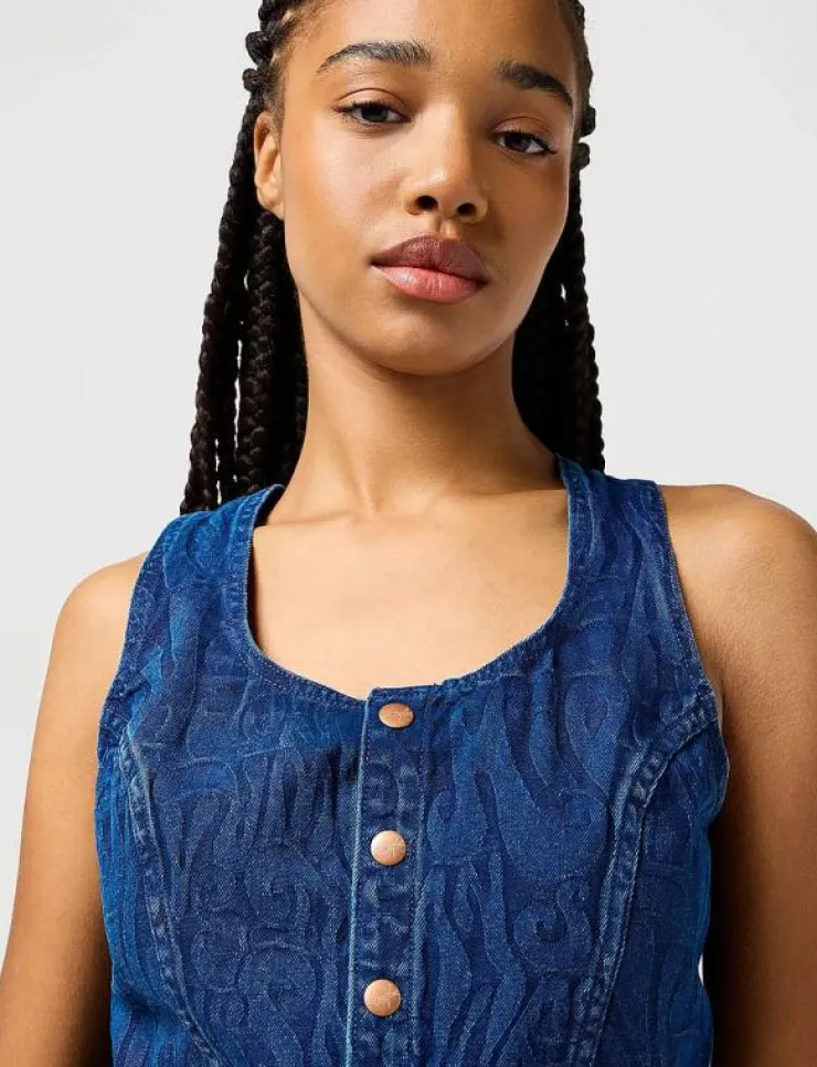 Kvinnor Wrangler Denimkläder|Västar|THE SHIRT - Jeansvästar