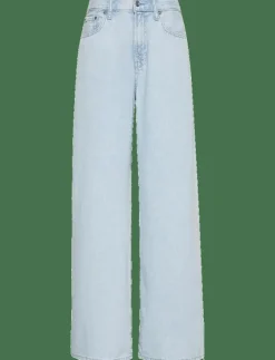 Calvin Klein Jeans THE WIDE LEG LINEN - Vida byxor|Kvinnor Jeans