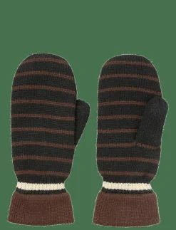 Becksöndergaard Thin Striped Emerald Mittens - Tumvantar|Kvinnor Handskar & Vantar