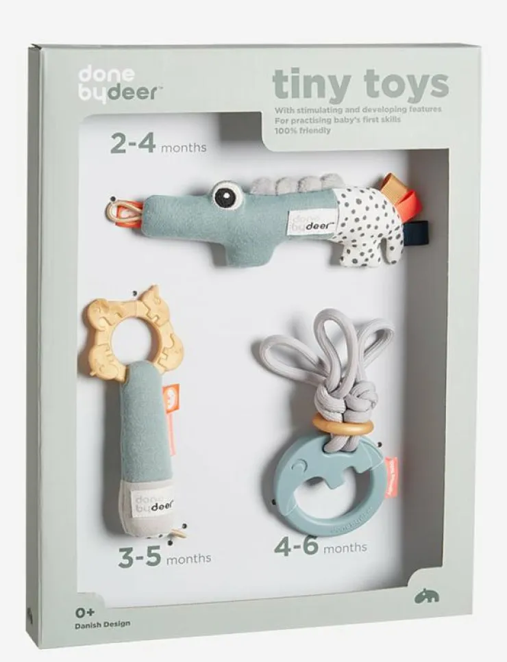 Done by Deer Tiny toys gift set Deer friends Green - Interaktiva leksaker|Barn Babyleksaker|Leksaker