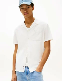 Tommy Jeans TJM LINEN BLEND CAMP SS EXT - Linneskjortor| Skjortor