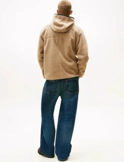 Tommy Jeans Sweatshirts & Huvtröjor|TJM REG BADGE TEDDY ZIP TRU EXT - Mellanlager