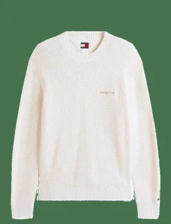 Tommy Jeans TJM REG SCRIPT CHUNKY SWEAT - Rundhalsad| Stickat