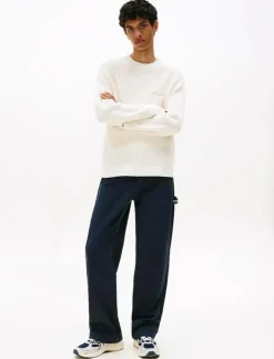 Tommy Jeans TJM REG SCRIPT CHUNKY SWEAT - Rundhalsad| Stickat