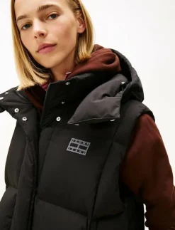 Kvinnor Tommy Jeans Västar|TJW ALASKA GRID DOWN VEST - Vadderade västar