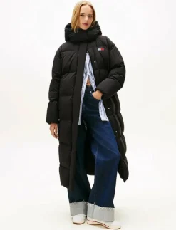 Tommy Jeans TJW ALASKA GRID DWN MXI COAT EXT - Dunkappor|Kvinnor Jackor & Kappor