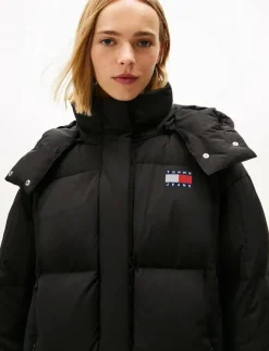 Tommy Jeans TJW ALASKA GRID DWN MXI COAT EXT - Dunkappor|Kvinnor Jackor & Kappor