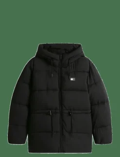 Tommy Jeans TJW HOODED MIDI PUFFER JACKET - Dun- & vadderade jackor|Kvinnor Jackor & Kappor