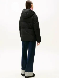 Tommy Jeans TJW HOODED MIDI PUFFER JACKET - Dun- & vadderade jackor|Kvinnor Jackor & Kappor